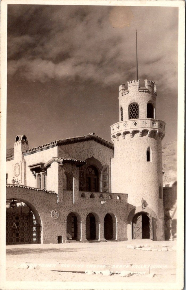 Antique Postcard RPPC 1930s Scotty's Castle Death Valley California