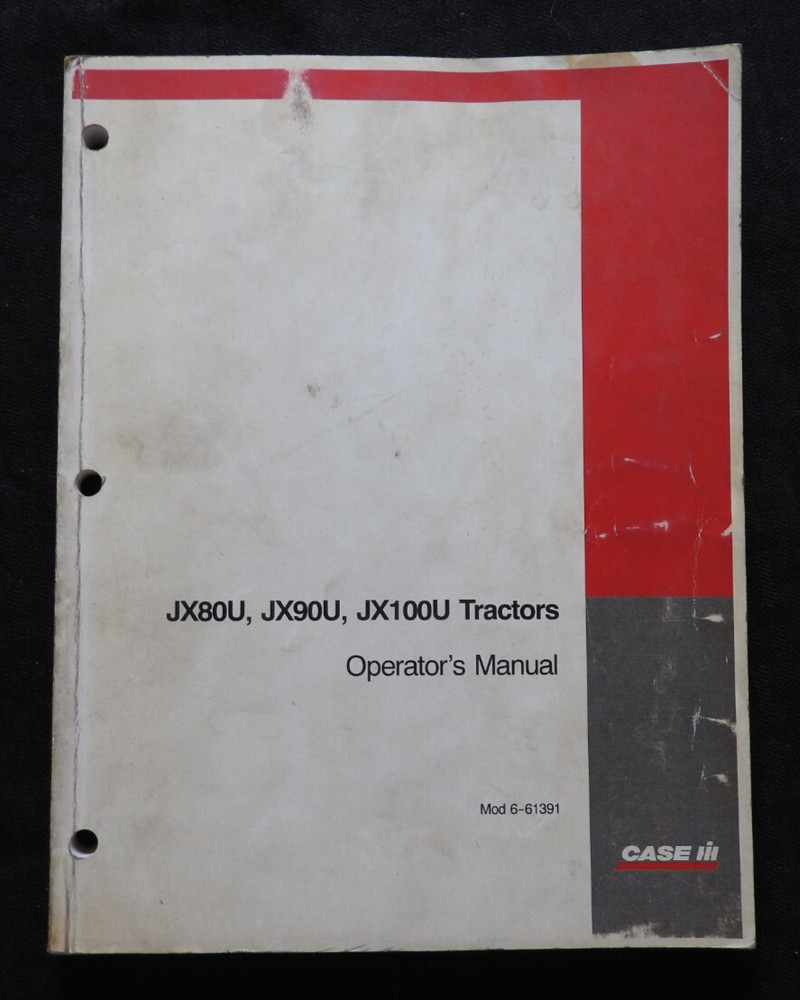 2002-2003 Genuine CASE IH JX80U JX90U JX100U Tractor Operators Manual