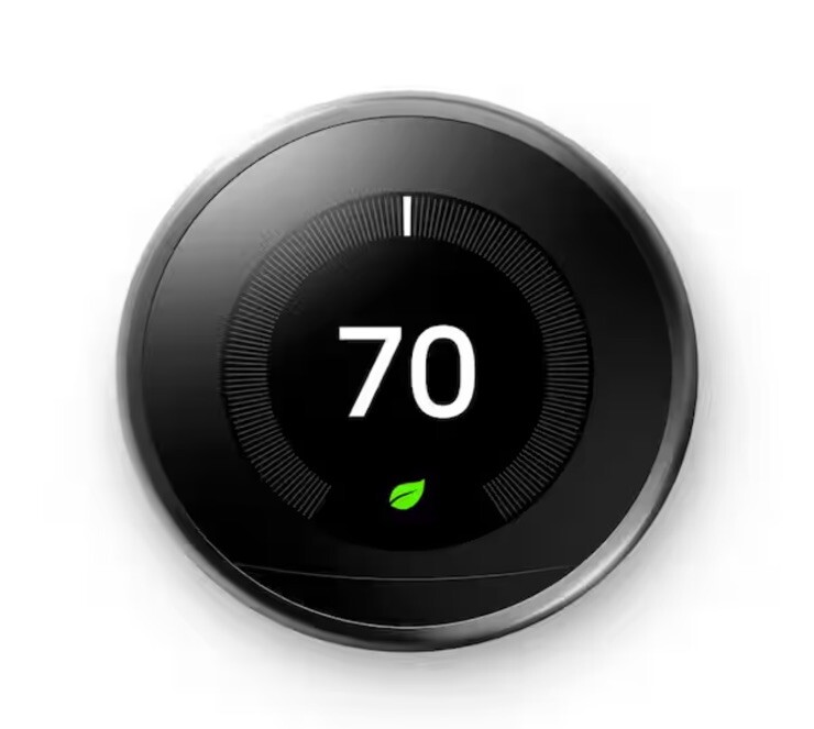 Google Nest Learning Thermostat Smart Wi-Fi Thermostat [T3018US] - Mirror Black