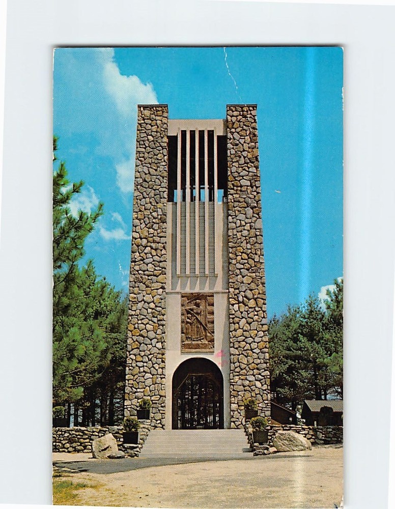 Postcard Nat'l Memorial Bell Tower Cathedral of the Pines New Hampshire USA