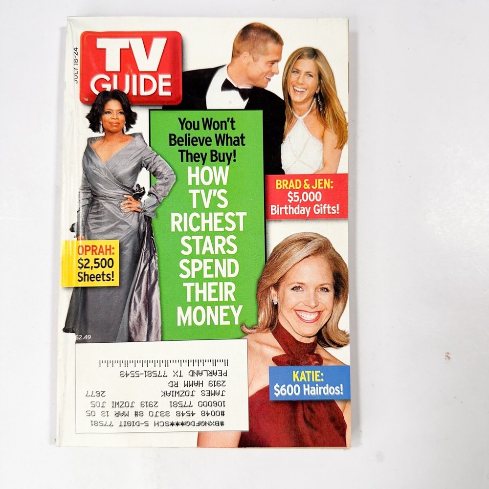 TV Guide Magazine July 18-24, 2004 OPRAH BRAD PITT JENNIFER ANISTON K. COURIC