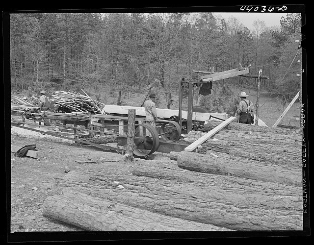 Photo:Heard County Georgia 1941 Sawmill Logging Operation Workers