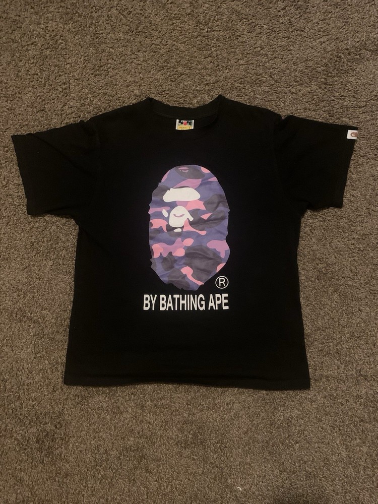 purple bape shirt size small