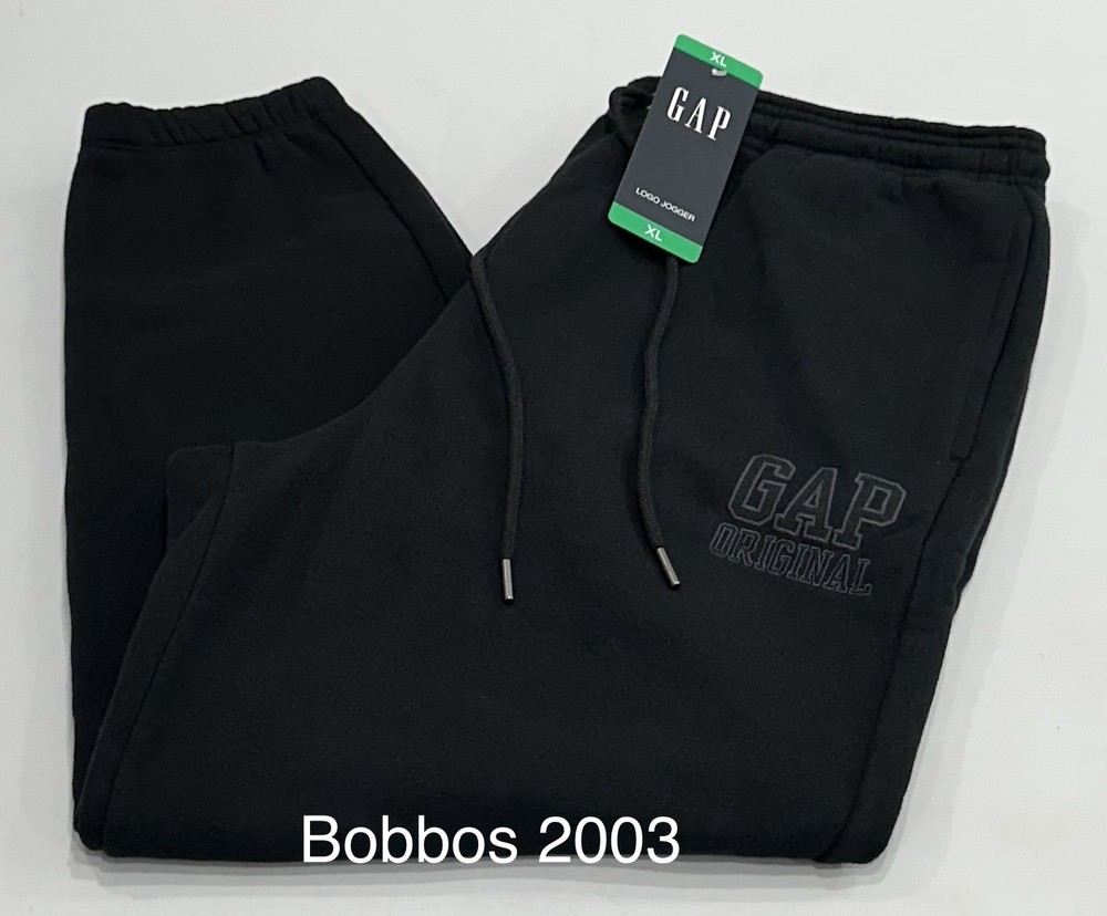 Gap Men's Pockets Drawstring Logo Jogger, Black, Size XL