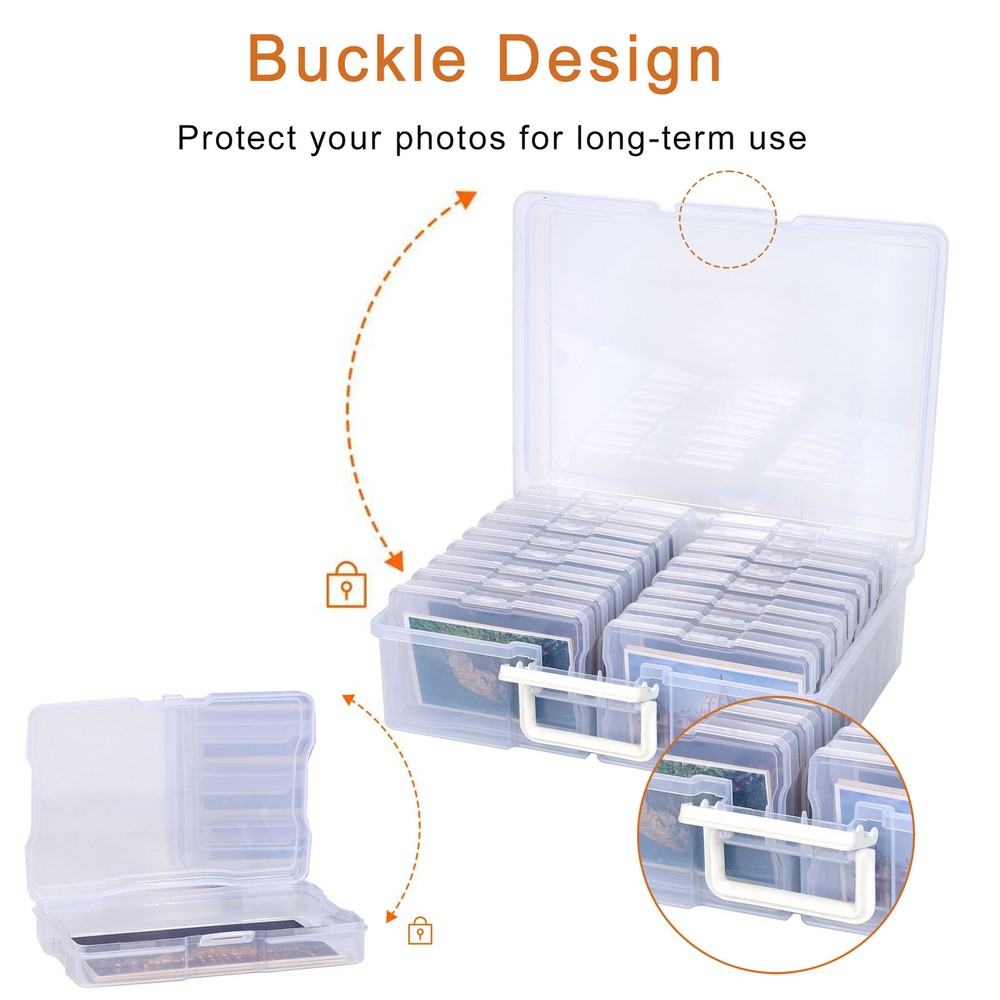 1 Set Acrylic Storage Box Set Clear Photo Container Large Capacity