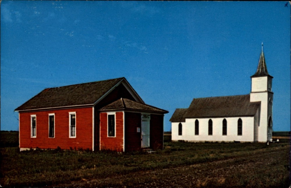 Mt Pleasant Rural School Milford Nebraska vintage postcard s241