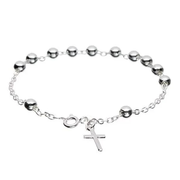Sterling Silver Rosary Bracelet