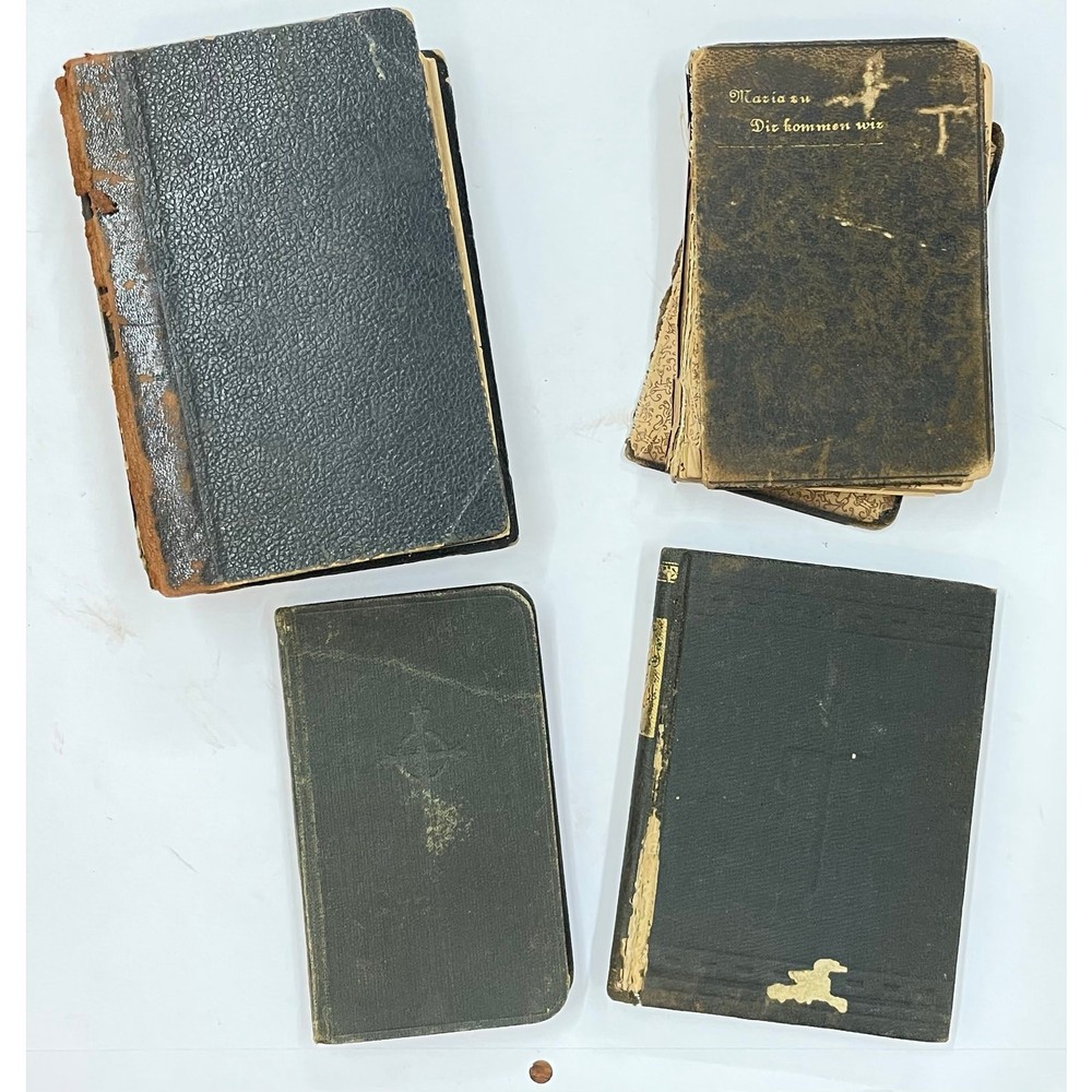 Antique 1800s Collection of 4 Religious Church Bible Prayer Books English German