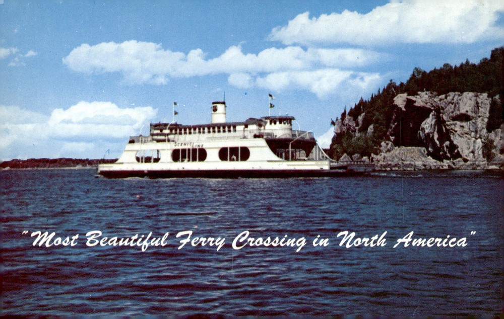 1960s M.V. Adirondack Ferry Lake Champlain Burlington VT Port Kent NY Postcard