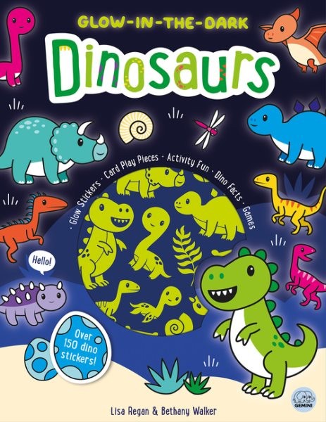 Glow-in-the-dark Dinosaurs Sticker Activity Book, Paperback by Regan, Lisa; W...