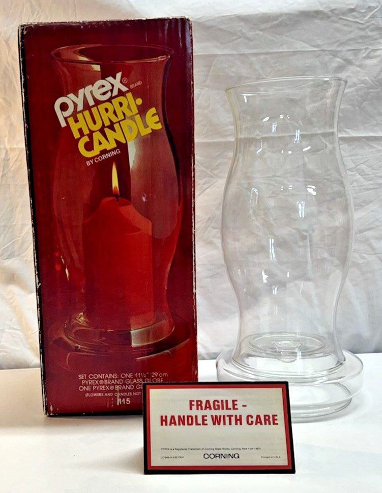 Vintage Pyrex Hurri-Candle Corning Hurricane Candle 11.5