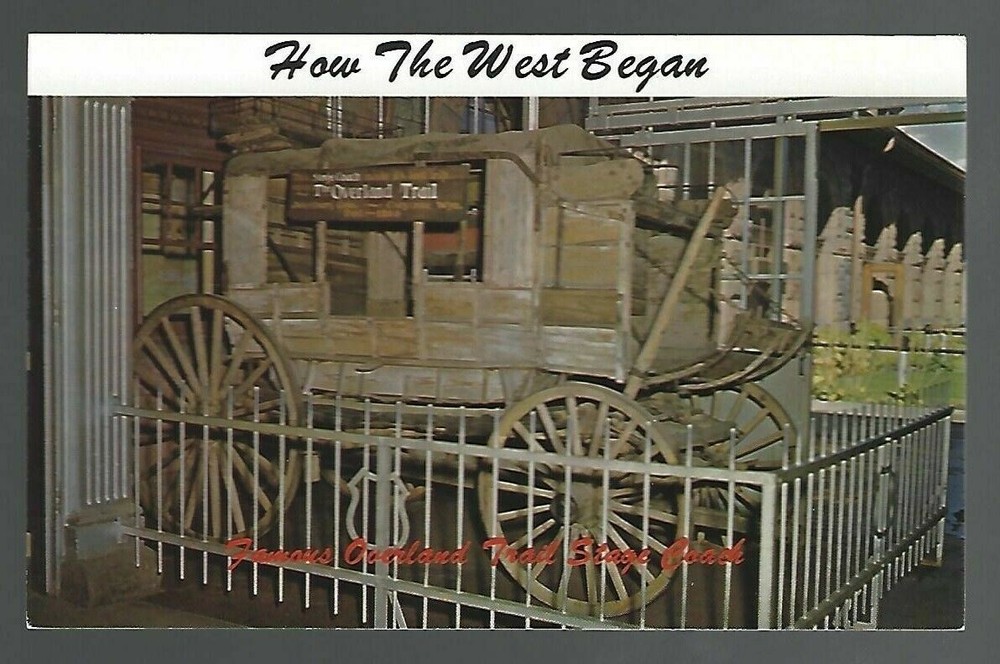 The 1866 Model Stagecoach The Overland Trail How The West Began Postcard AO5