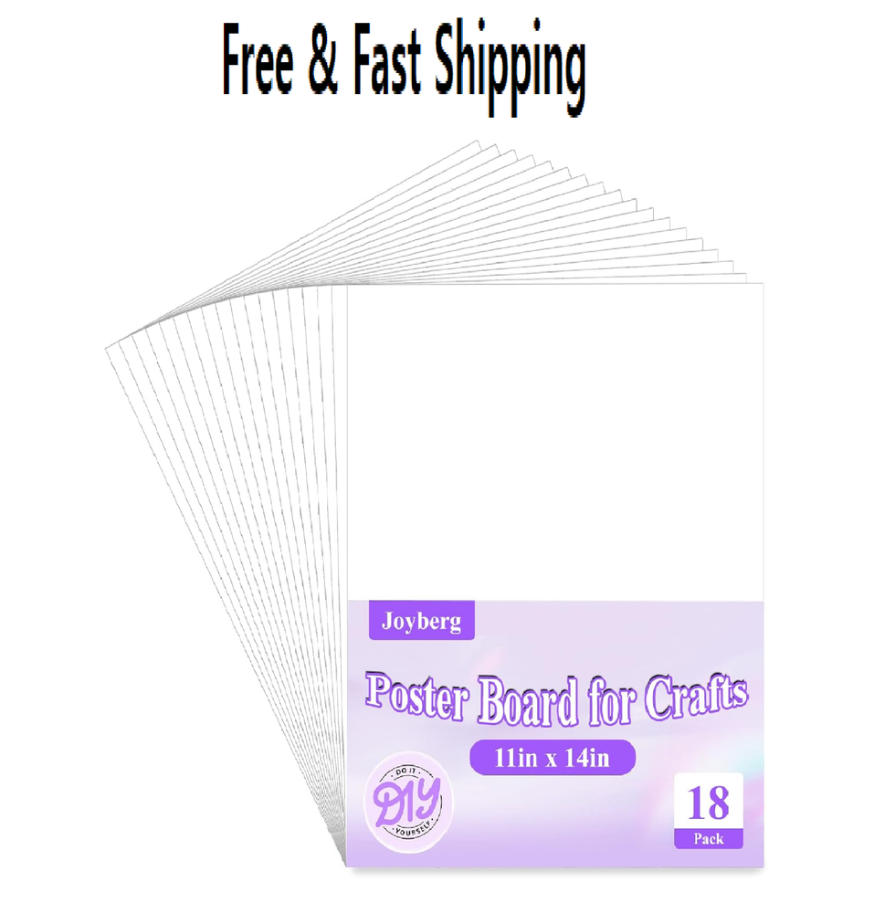 18Pack Poster Board 11in x 14in White Poster Boards Posterboard Poster Board ...