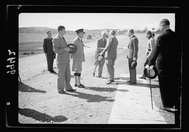 Kulundia Aerodrome Palestine 1938 Sir Harold MacMichael Arrival Officials