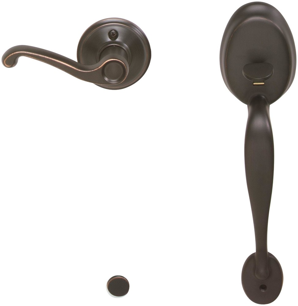 Schlage FE285-PLY-FLA-RH Plymouth Bronze Lower Handleset