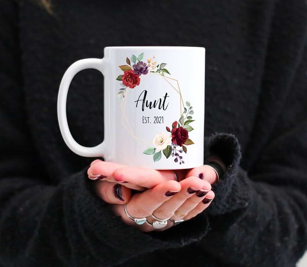 Aunt Mug Aunt Gifts Personalized Aunt Established 2021 Mug Custom Aunt Gifts