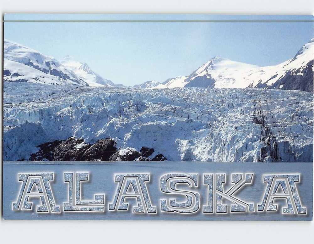 Postcard Portage Glacier face Alaska USA