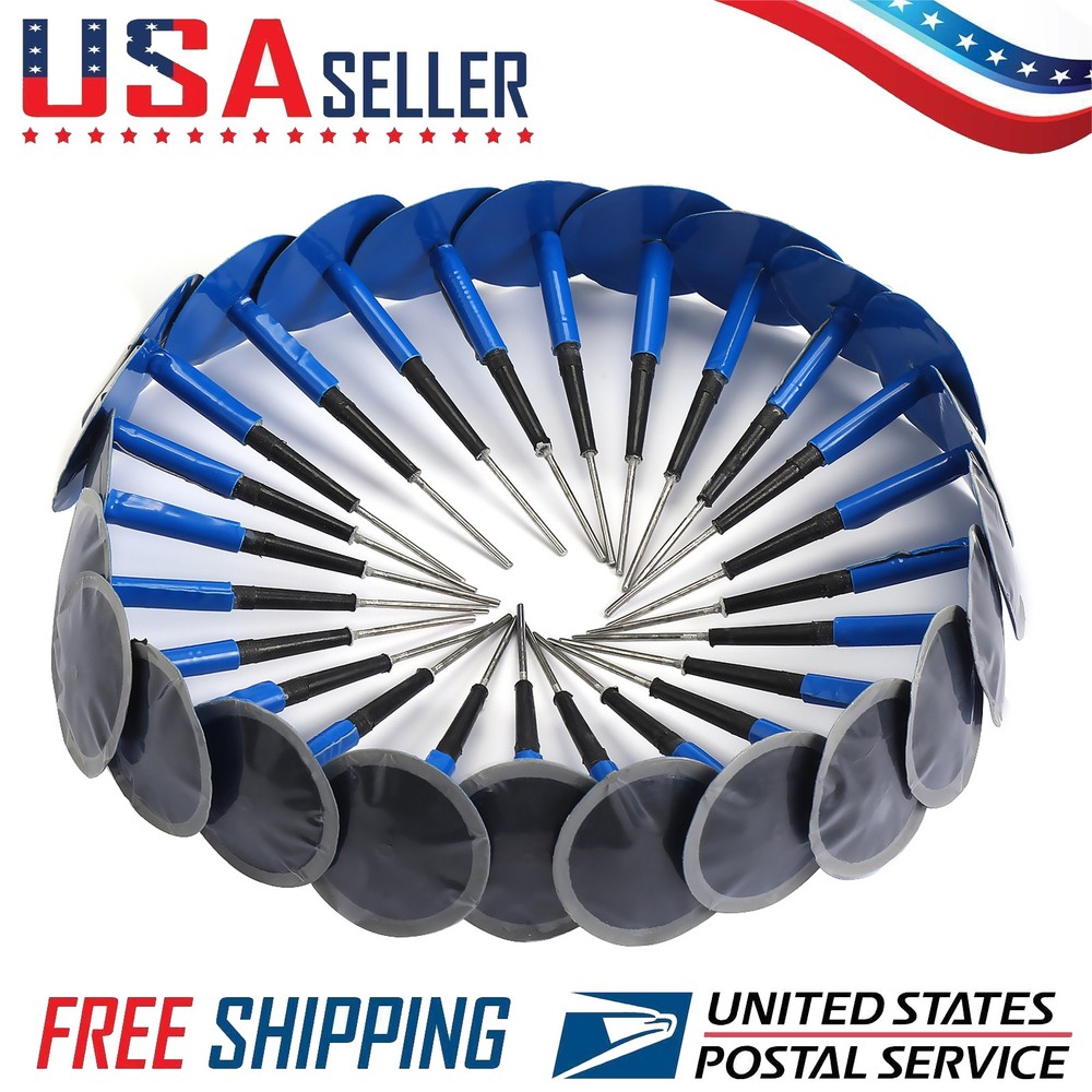 24PCS Auto Car Truck Tire Tyre Puncture Repair Plug Patch Kit 36mm 4mm Mushroom