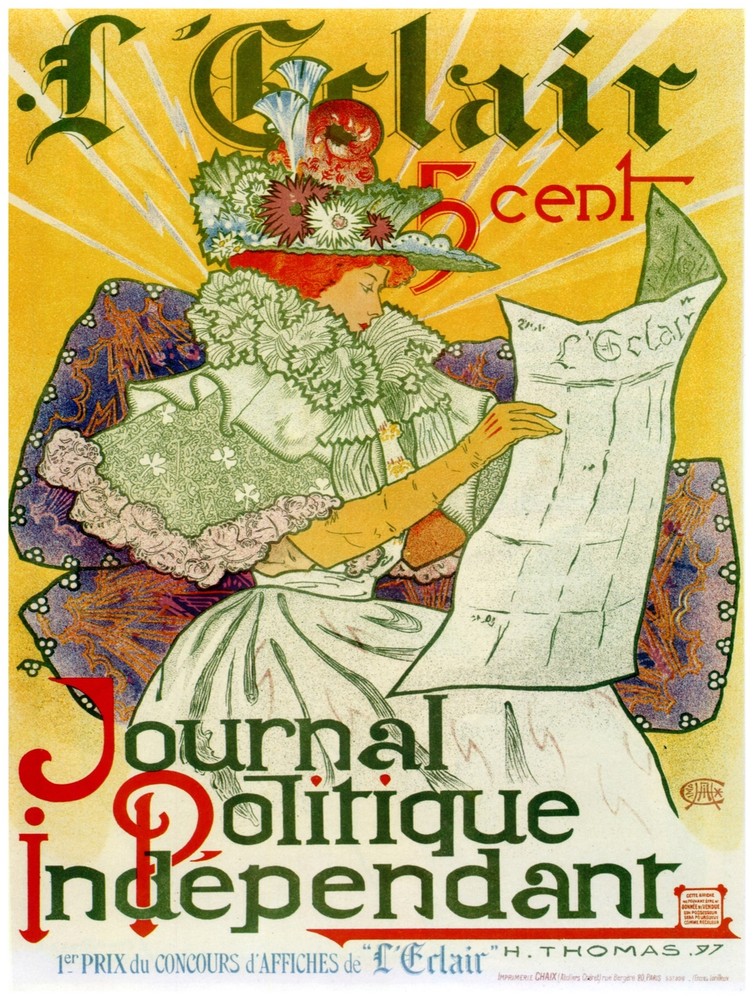 Decor Poster. Journal independent political. Fine Graphic Art Design. 1520