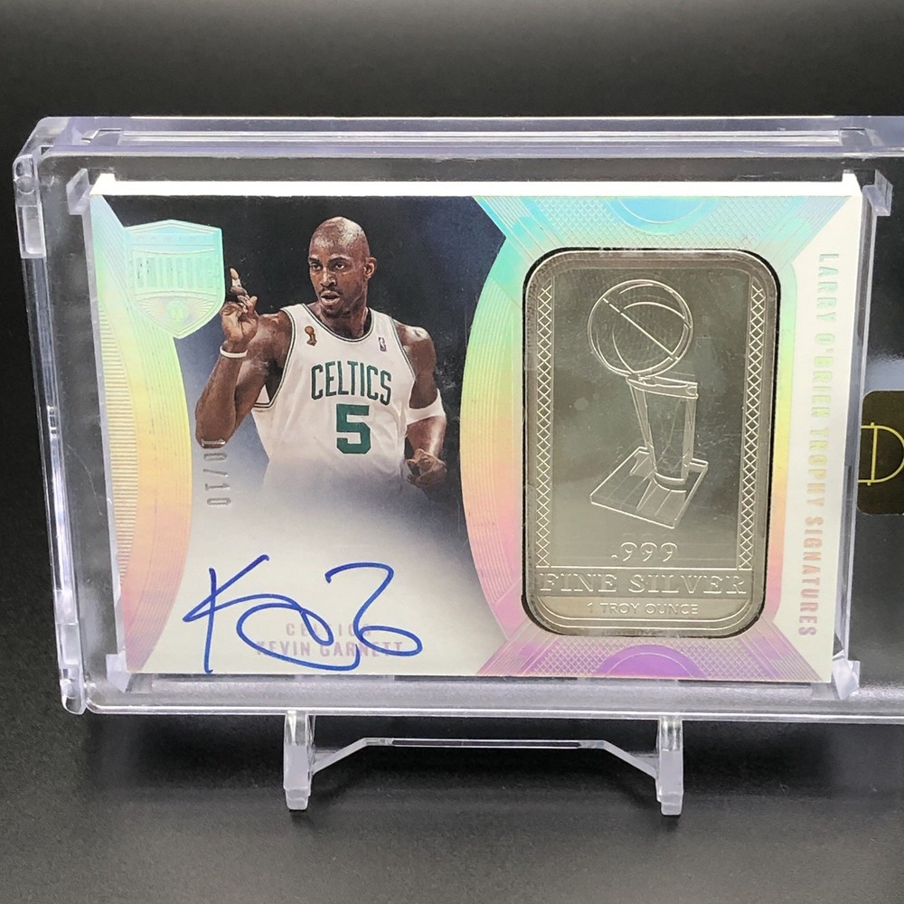 Kevin Garnett 2021-22 Panini Eminence Larry O’Brien Trophy Silver Bar Auto 10/10