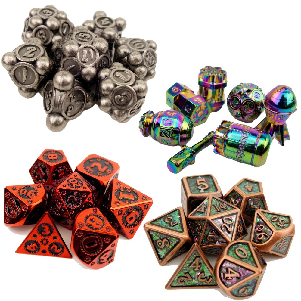 Metal Dice Set (Select Style) . Heavy RPG D&D Dungeons & Dragons