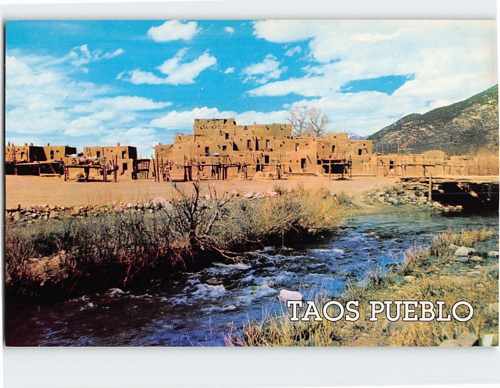 Postcard Taos Pueblo New Mexico USA