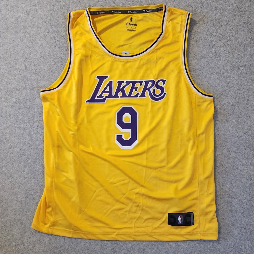 Bronny James Jersey #9, Los Angeles Lakers, Yellow Home Color, Fanatics, Size XL