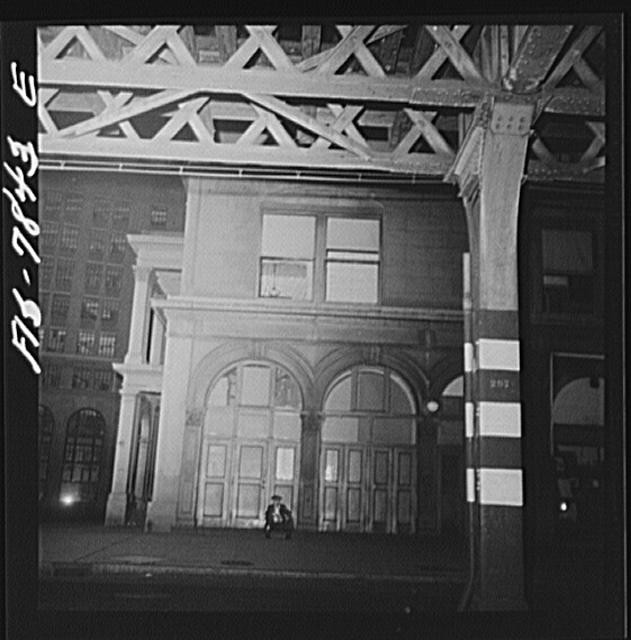 Photo:about midnight, New York, near Cooper Union, New York. Bowery