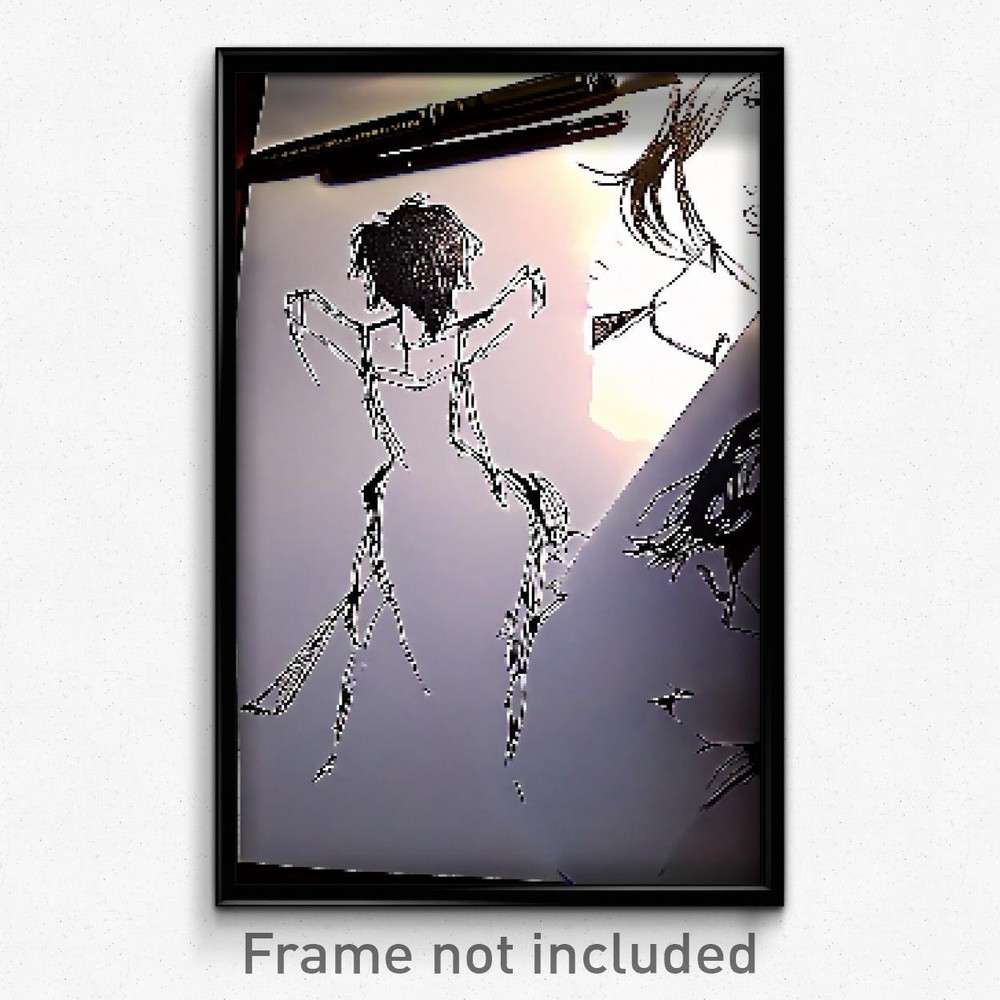 Pixel Art Poster - Tattered Drawing (8 Bit Psychedelic Trippy Video Game Print)