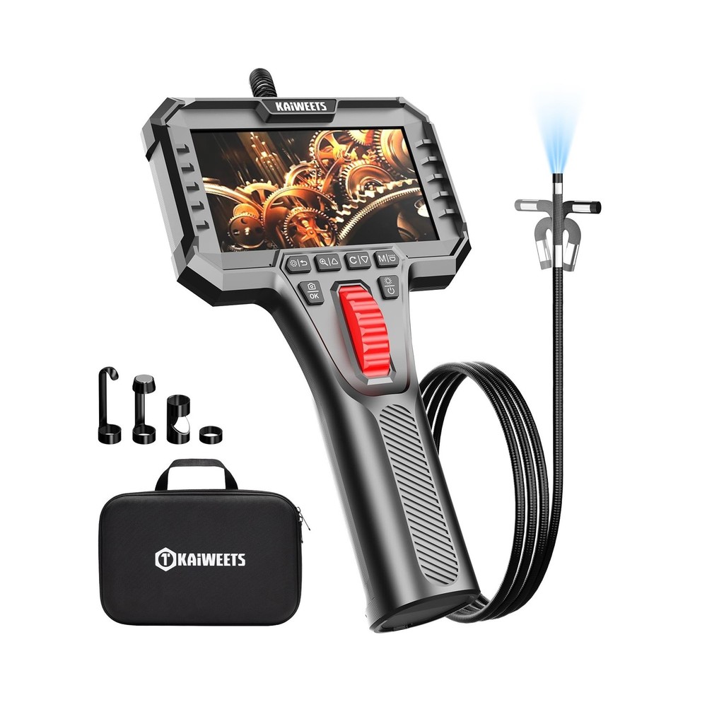 Two-Way Articulating Borescope Camera with Light, 0.25in Slim Probe, Industri...