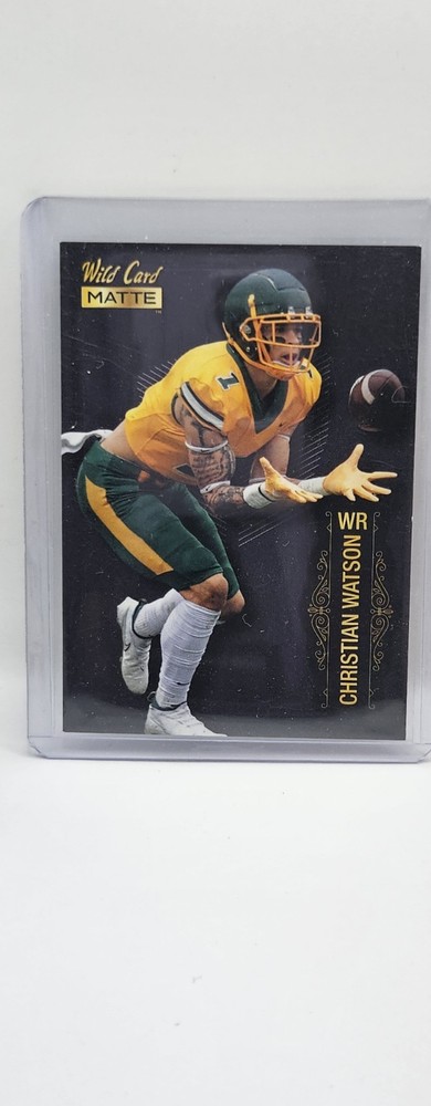 2022 Wild Card MATTE - Christian Watson #MB-16 Black (RC)