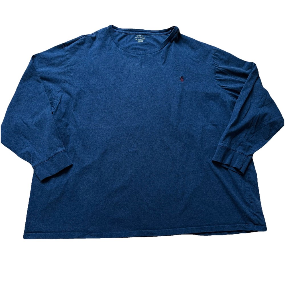 Polo Ralph Lauren Mens Blue Long Sleeve T Shirt Size 4X 4XL XXXXL Navy