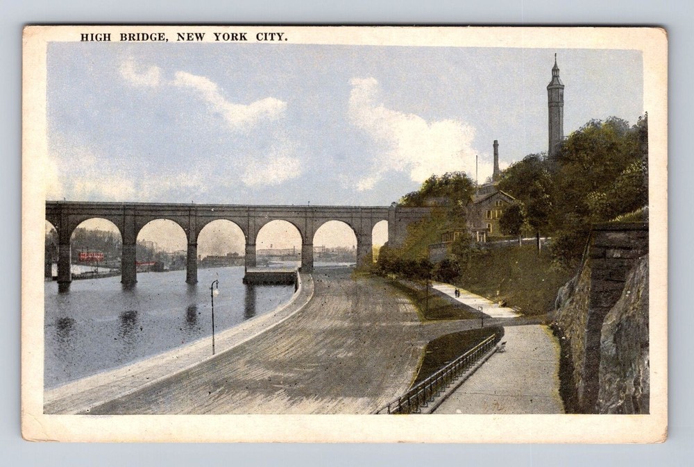 New York City NY, High Bridge, Harlem River, Vintagecard