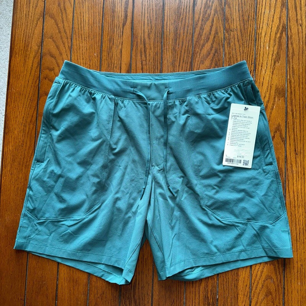 Lululemon Men’s License To Train Short 7” Linerless, Deep Marina Size Large NWT