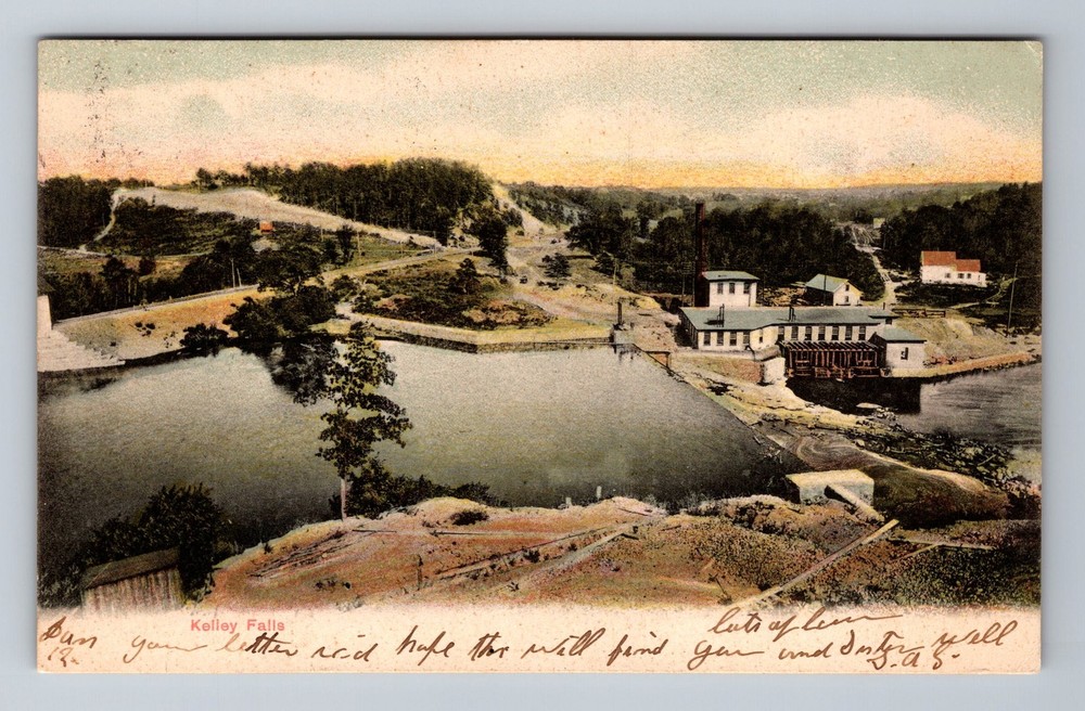 Manchester NH-New Hampshire, Kelley Falls, Antique, Vintage c1908 Postcard