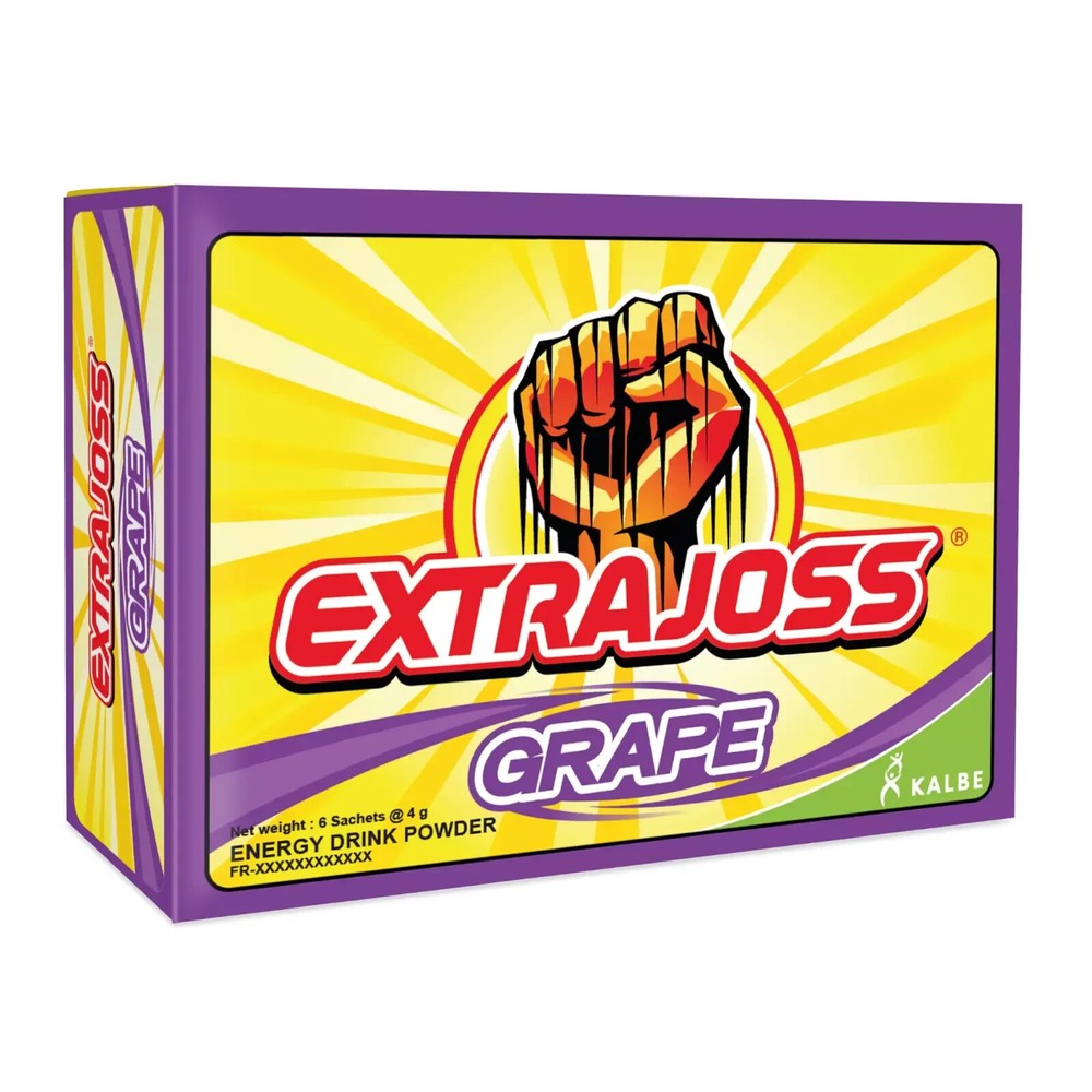 Extra Joss Grape Energy Drink - 10 Boxes (60 Sachets) Halal Free Shipping