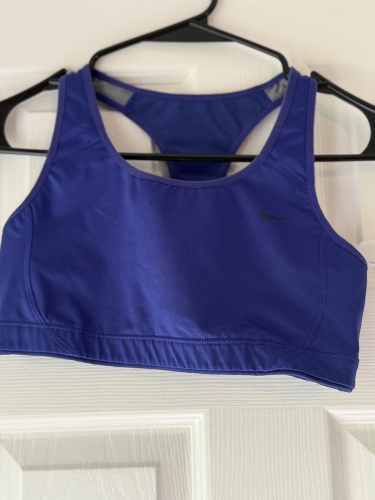Nike Dri-FIT Women's Blue Racerback Wireless Pullover Sports Bra Size M