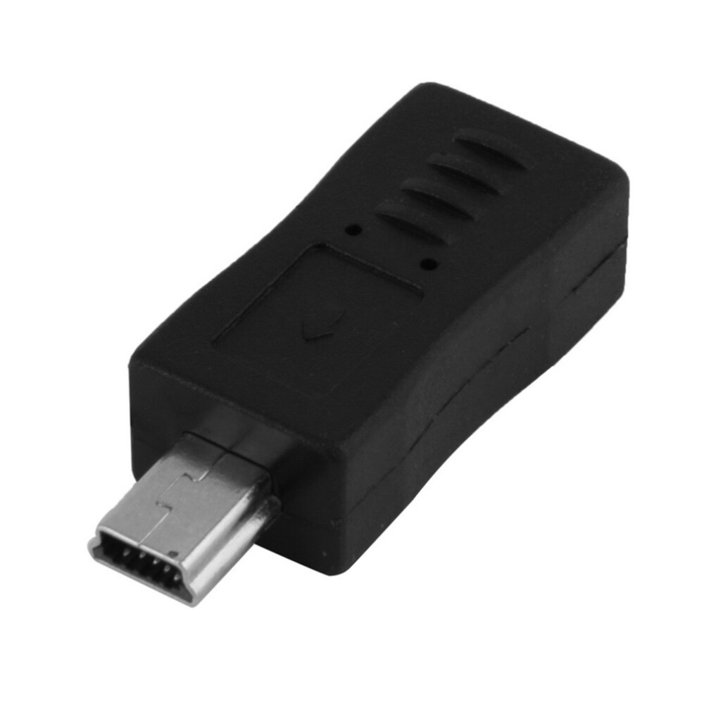 2Pcs Black USB Female to Male Adapter Charger Connector