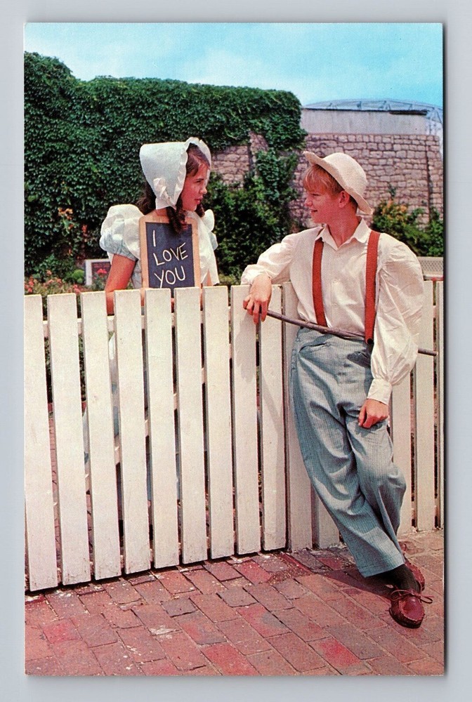 Missouri MO Hannibal Tom Sawyer And Becky Thatcher Mark Twain Vintage Postcard