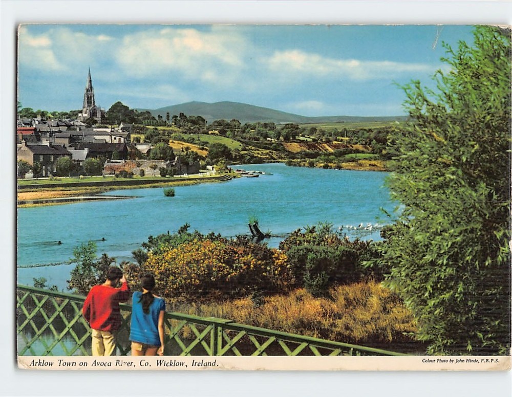 Postcard Arklow Town on Avoca River Co. Wicklow Ireland