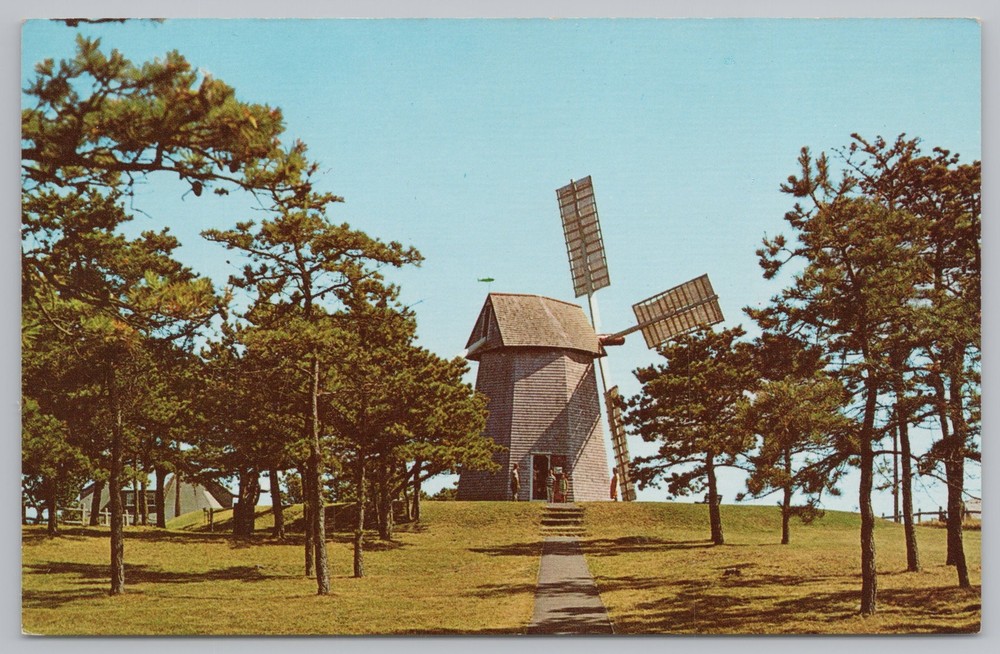 State View~Cape Cod Massachusetts~Chatham's Old Grist Mill~Vintage Postcard
