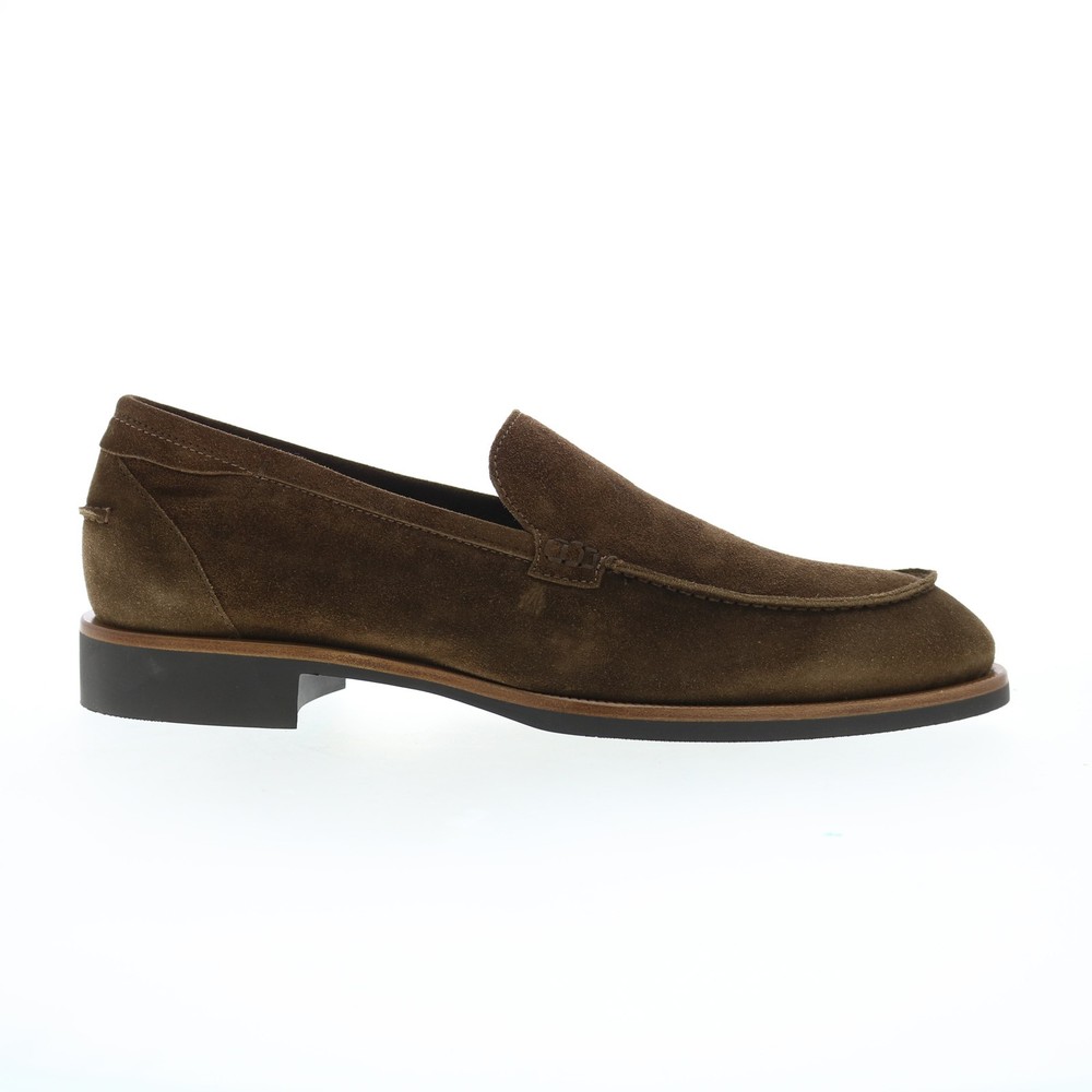 Di Bianco Etna Suede Mens Brown Suede Loafers & Slip Ons Casual Shoes 9