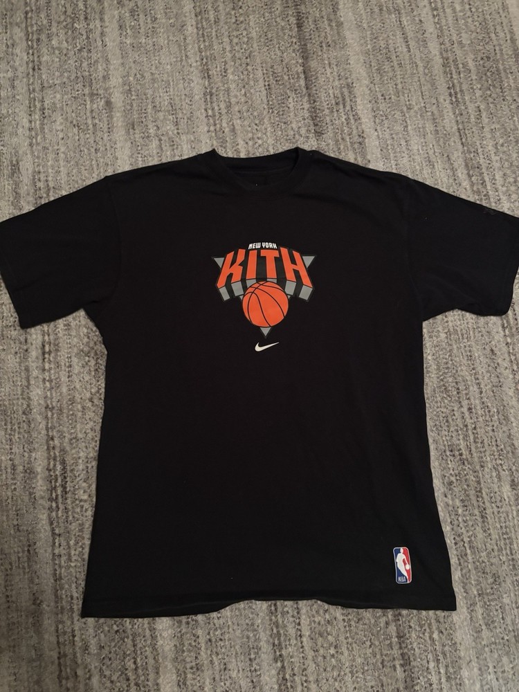 Kith X NY Knicks And Nike Collab Black Tee Size S Used Excellent Condtion