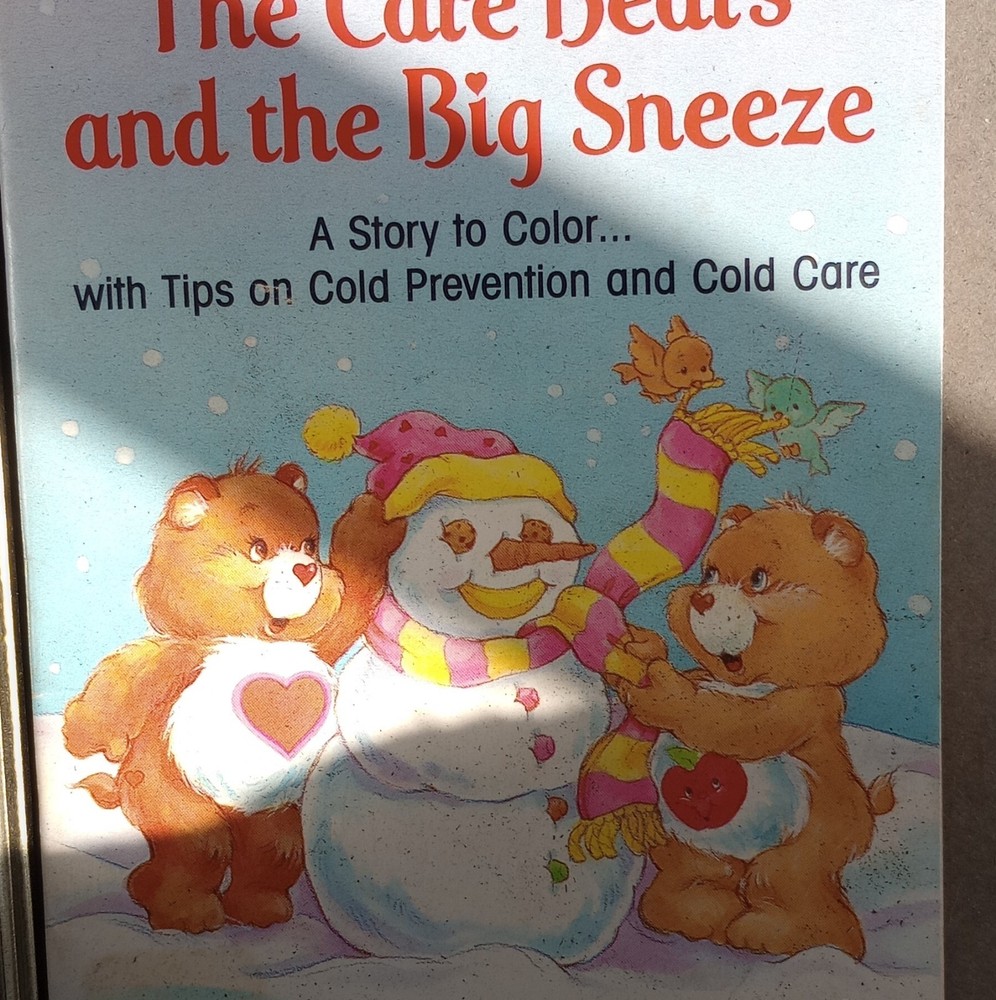 Care Bears The Big Sneeze Coloring Book, Sandoz, Illustrated, Ages 4-8, 1980s