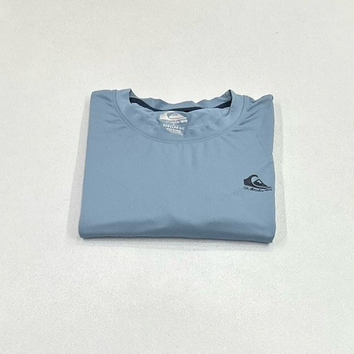 Quiksilver Men’s Regular Fit 4-Way Stretch Moisture Wicking Tee, Blue, Size L