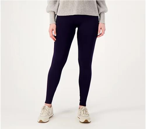 Breezies Seamless Tummy Smoothing Legging - (Navy, Small) A553904