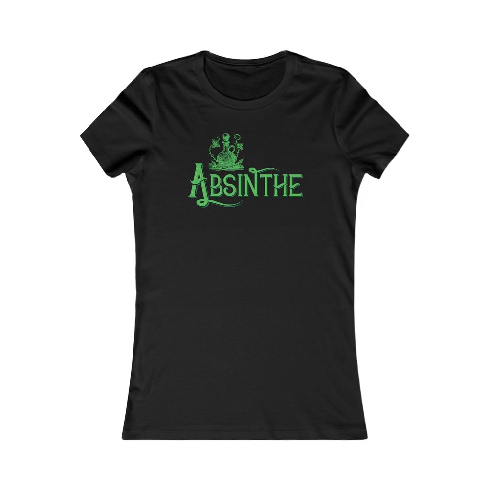 Gothic Absinthe Women's Favorite Tee, Goth Victorian, Art Nouveau-image