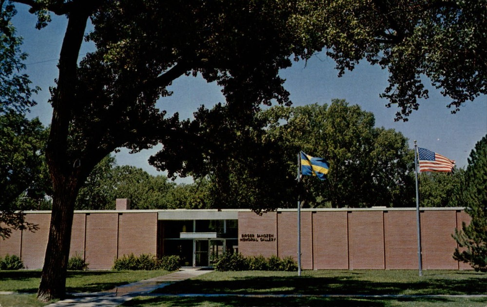 Birger Sanzen Memorial Bethany College Lindsborg Kansas ~ vintage postcard