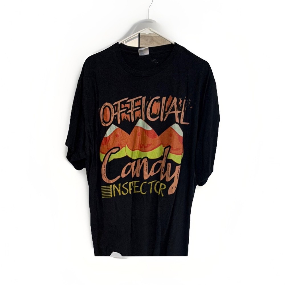Port & Company Black Candy Inspector Graphic Crew Men's T-Shirt 3XL Short Sleeve