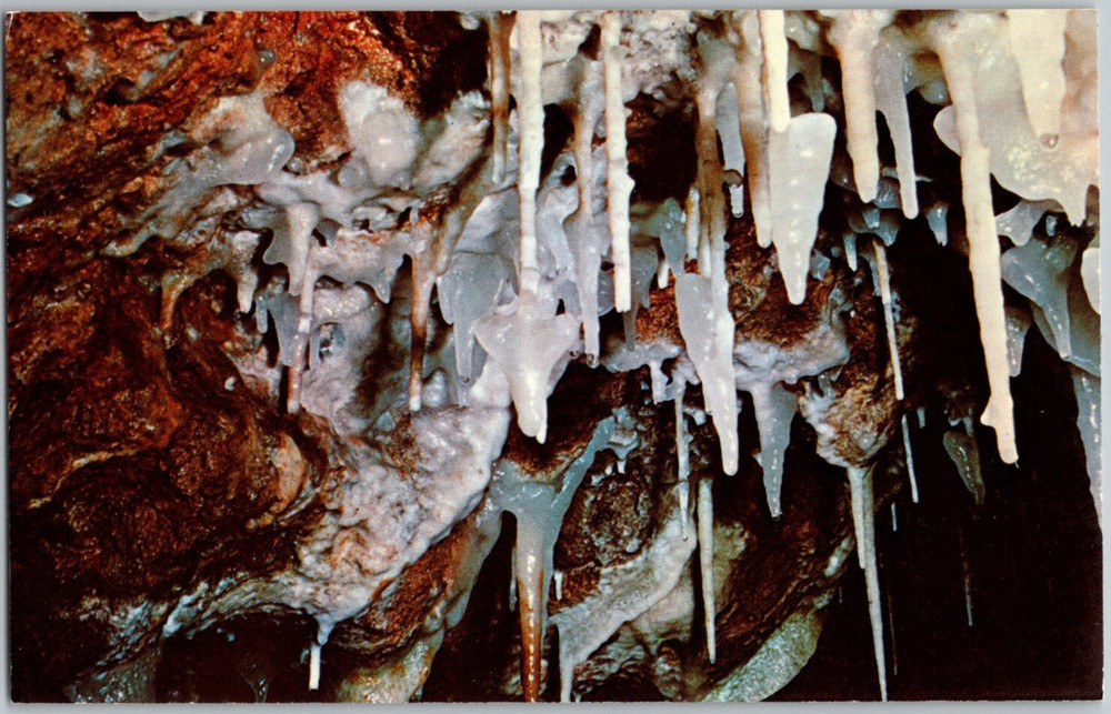 South Dakota Stalactites Mt Rushmore Cave Unposted Dexter Press 1964 Postcard
